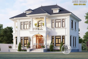 Thiết kế mẫu nhà 2 tầng mái nhật tân cổ điển đẹp – BT 20118
