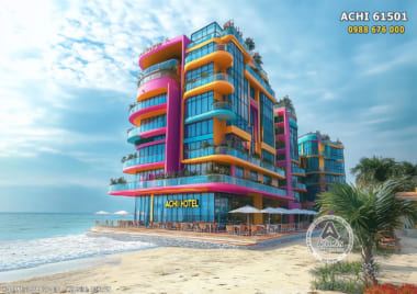 Thiết kế khách sạn view biển đẹp 6 tầng tại Thanh Hóa - Mã số: ACHI 61501